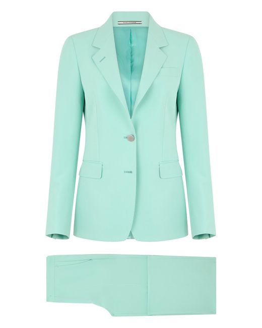 0205 Tagliatore Green Single-Button Blazer