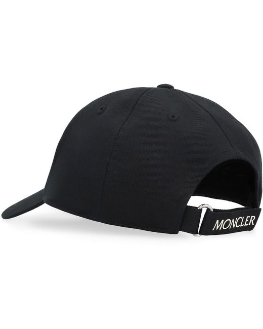 Moncler Black Logo Baseball Cap for men