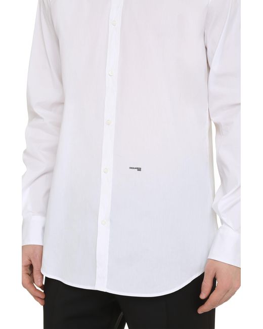 DSquared² White Stretch Cotton Shirt for men