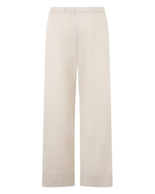 Max Mara White Loose Pants With Laces