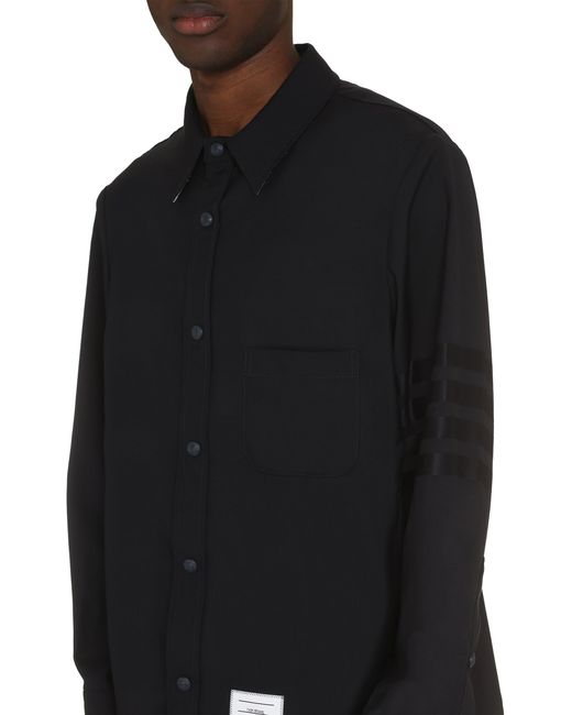 Thom Browne Blue Bar Shirt for men