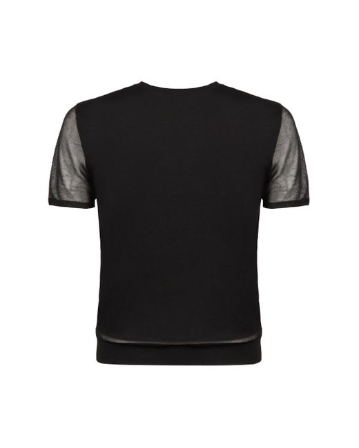 Agnona Black Knitted T-Shirt