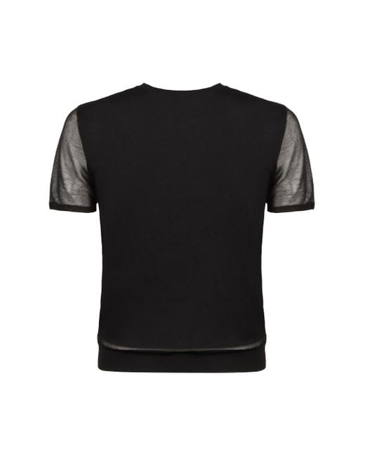 Agnona Black Knitted T-shirt