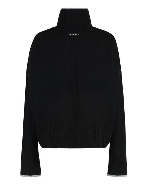 Pinko Black Falkland Wool And Cashmere Sweater