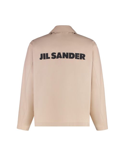 Jil Sander Natural Button-Front Cotton Jacket For for men