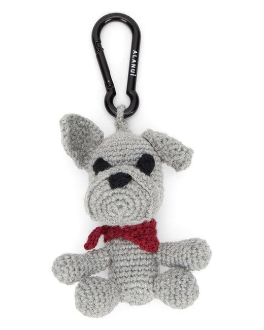 Alanui Gray Crochet Keychain