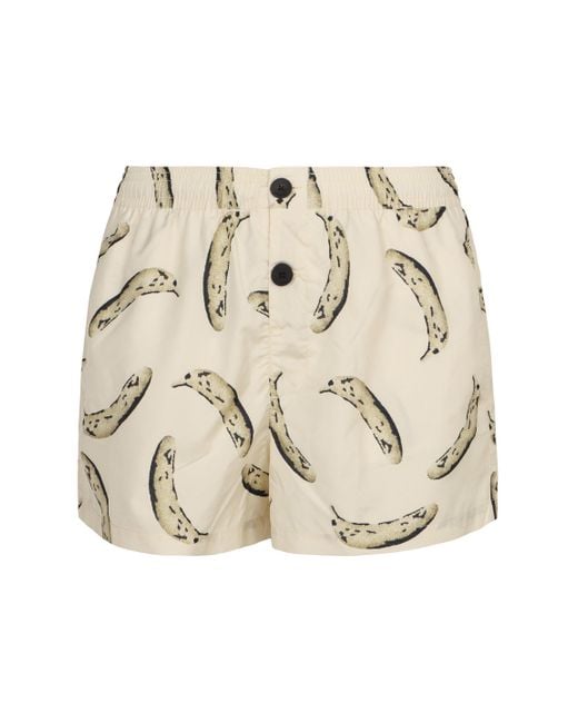 Jacquemus Natural Le Maillot Puntini Nylon Swim Shorts for men