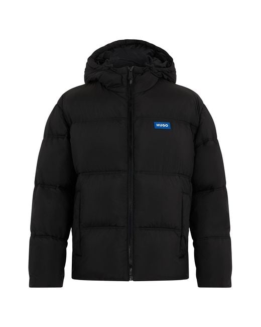 Boss Black Water-Repellent Fabric Jacket for men