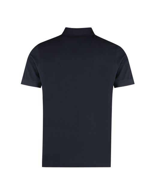 Stone Island Black Short Sleeve Cotton Polo Shirt for men