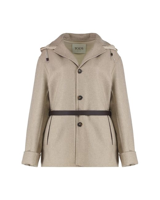 Tod's Natural Cashmere Double Jacket