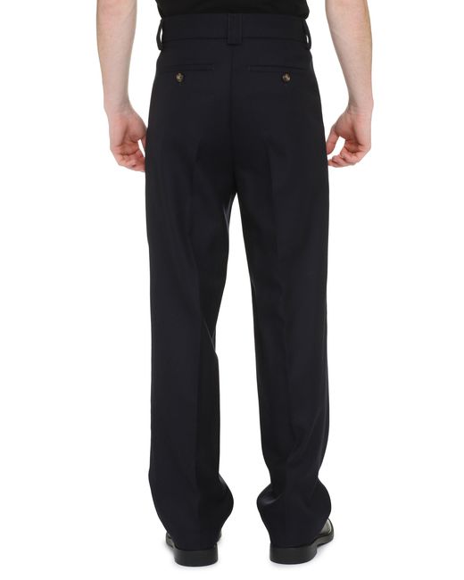 PT01 Blue Virgin Wool Trousers for men