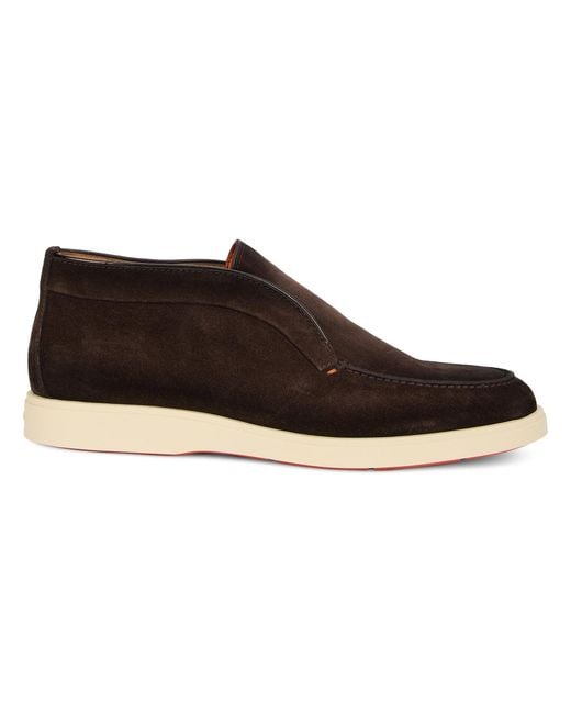 Santoni Brown Suede Shoes for men
