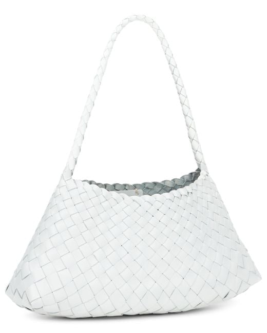 Dragon Diffusion White Woven Shoulder Bag