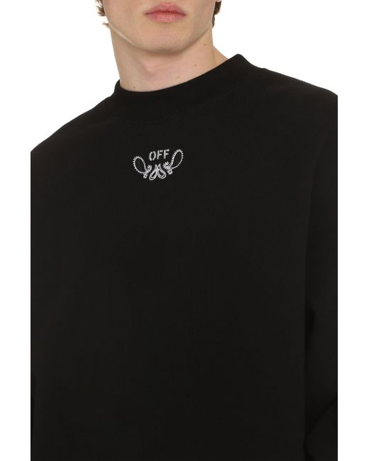 Off-White c/o Virgil Abloh Black Off- Logo Detail Cotton Sweatshirt for men