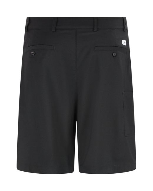 Department 5 Black Techno Fabric Bermuda-Shorts for men