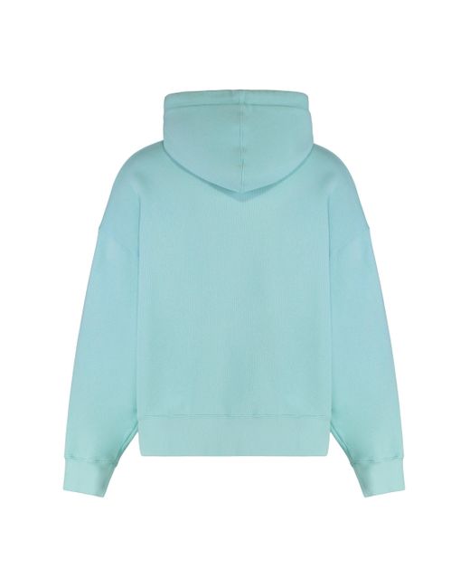 Palm Angels Blue Graphic Hood Sweatshirt for men