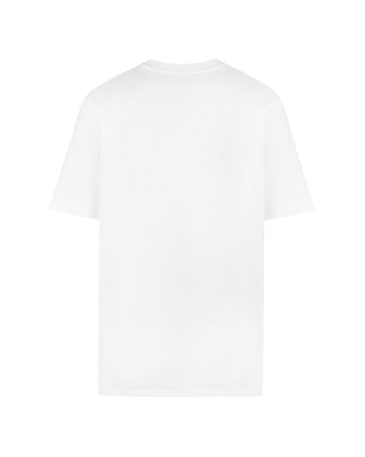 T-shirt in cotone con logo di Jil Sander in White