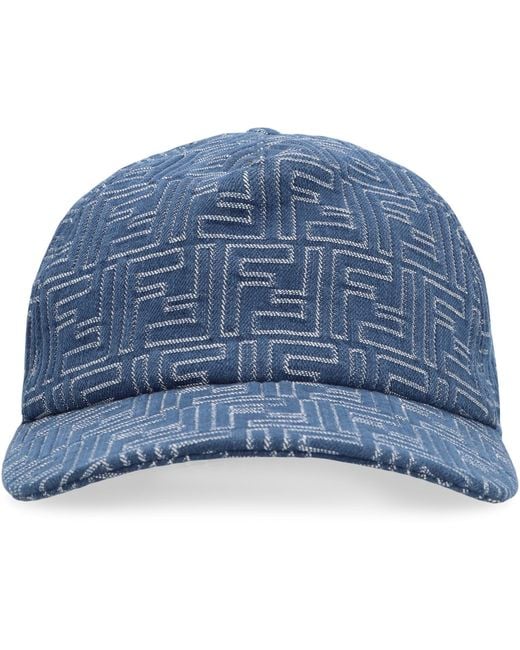 Fendi Blue Baseball Cap for men