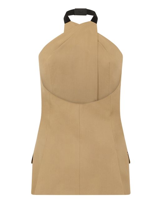 Max Mara Natural Sleeveless Jacket Nuraghe