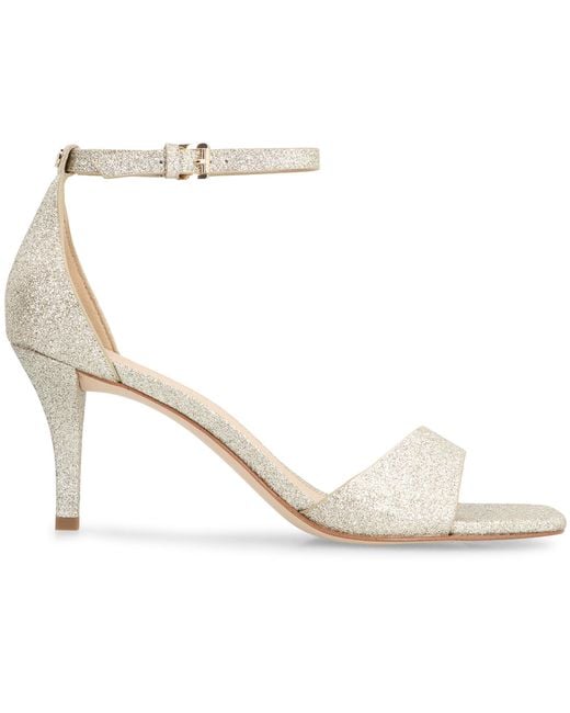 MICHAEL Michael Kors White Jaida Glitter Sandals