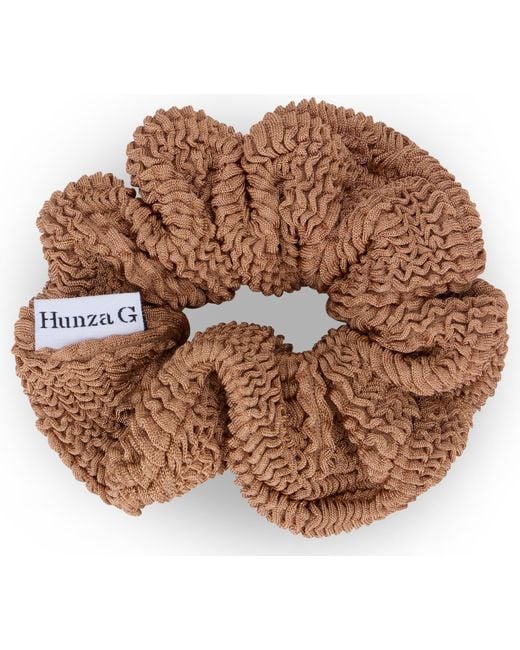 Hunza G Brown Scrunchie