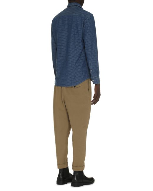 Pantaloni chino Adam in cotone stretch di Dondup in Natural da Uomo
