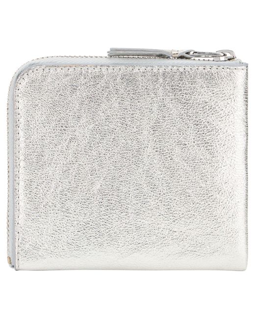 Comme des Garçons White Compact Wallet With Zipper