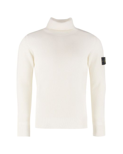 stone island white turtleneck