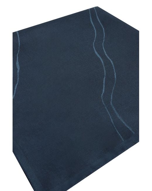 Slowear Blue Printed Silk Scarf for men