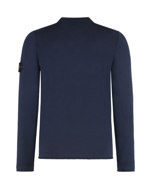 Pullover in misto cotone di Stone Island in Blue da Uomo