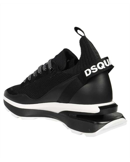 DSquared² Black Slash Logo-print Sneakers for men