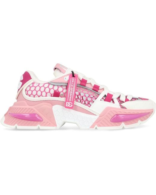 Dolce & Gabbana Pink Airmaster Low-top Sneakers