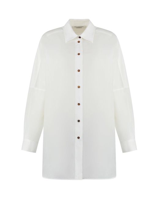 Philosophy Di Lorenzo Serafini White Cotton Blend Shirt