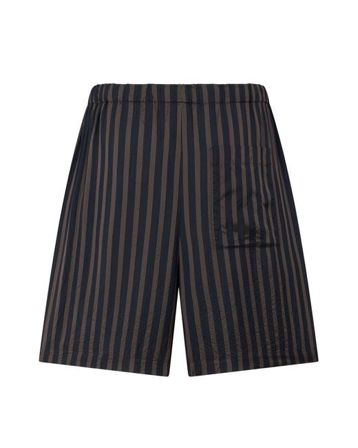 Dries Van Noten Gray Tailored Bermuda Shorts With Drawstring for men