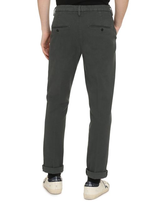 Dondup Gray Gaubert Cotton Chino Trousers for men