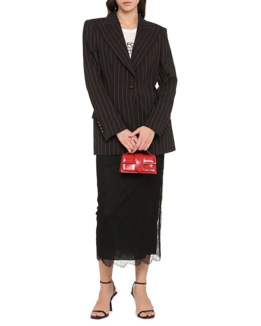Dolce & Gabbana Black Wool Pinstripe Blazer