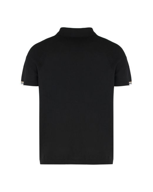 Boss Black Short Sleeve Polo With Zip for men