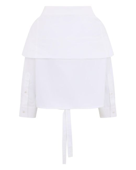Balenciaga White Shirt With Exposed Shoulders