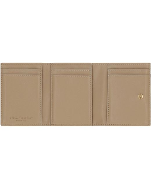 Stella McCartney Natural Tri-Fold Falabella Wallet