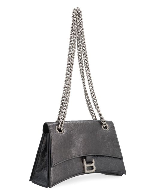 Balenciaga Gray Crush Shoulder Bag