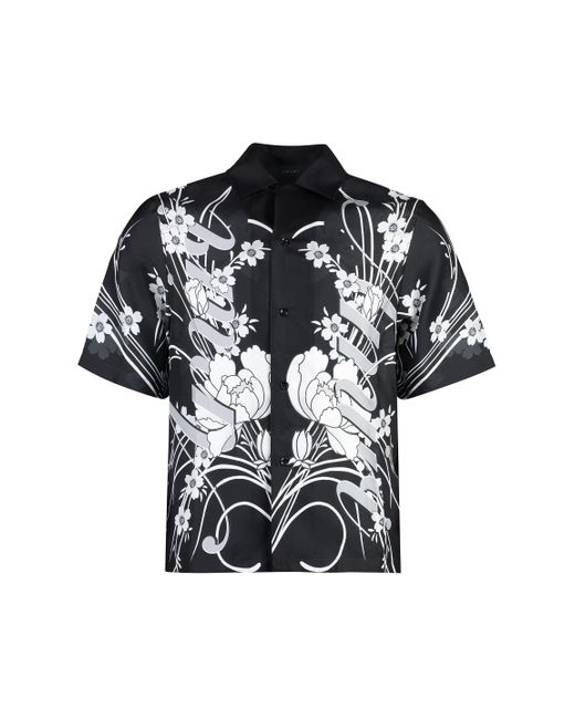 Camicia Bowling Con Motivo Floreale di Amiri in Black da Uomo