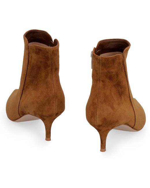 Gianvito Rossi Brown Suede Ankle Boots