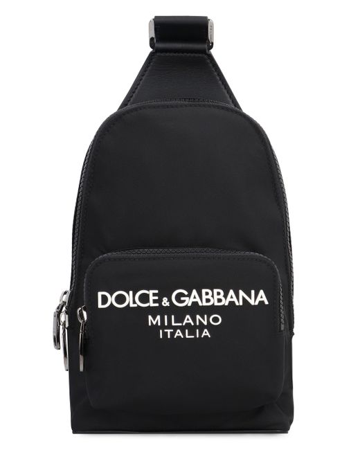 Zaino monospalla in nylon di Dolce & Gabbana in Black da Uomo