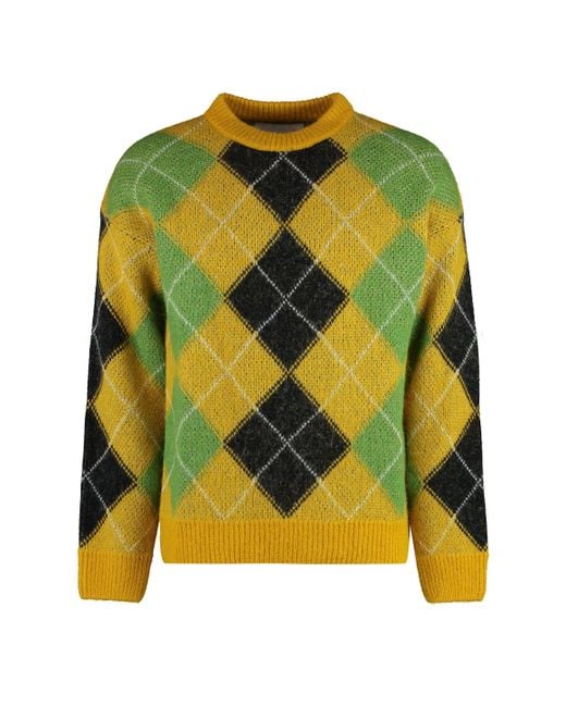 Maglione girocollo in misto lana di Gant in Yellow da Uomo