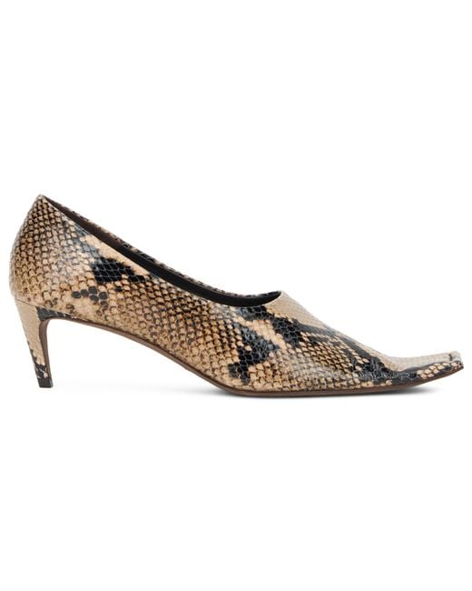 Khaite Brown Python-Heeled Shoe