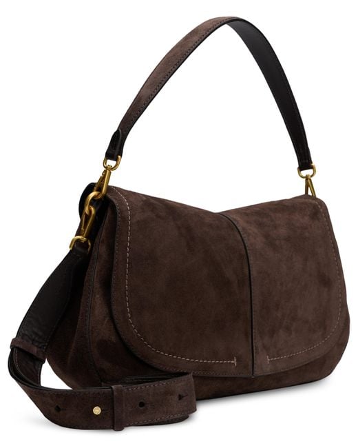 Gianni Chiarini Brown Suede Shoulder Bag