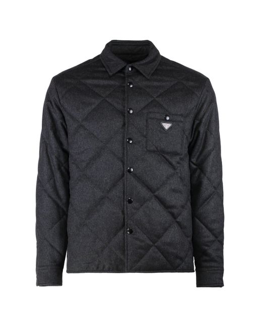 Camicia in cachemire di Prada in Black da Uomo