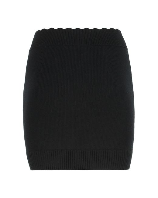 Chloé Black Knit Mini Skirt Made Of Wool And Cashmere