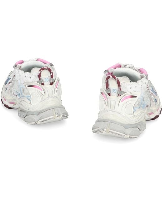 Balenciaga White Runner Gradient Low-Top Sneakers