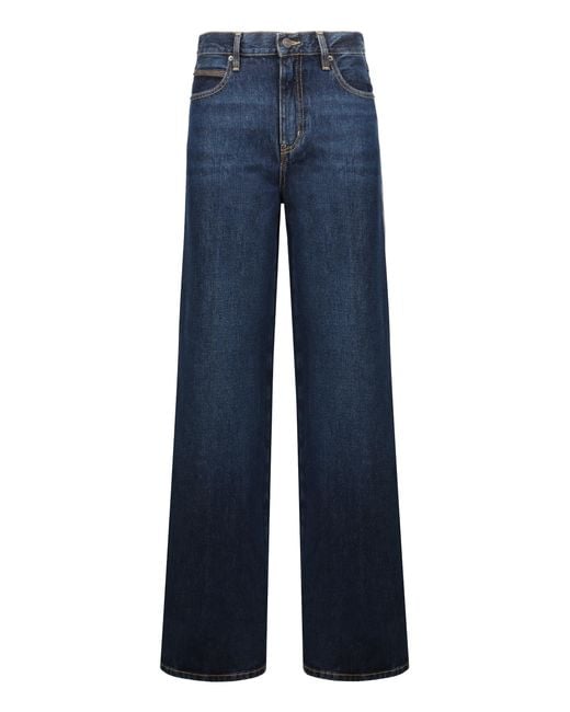 FRAME Blue Jeans A Gamba Larga Con Risvolto